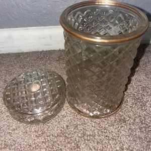 Vintage Avon Collectible Vanity Container in Diamond Pattern